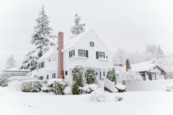 House covered with snow